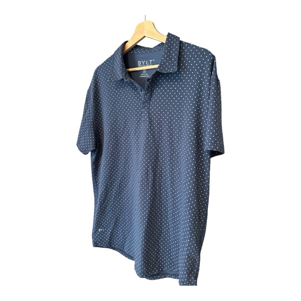 Bylt Mens Drop Cut Lux Polo Shirt White Size X-Large